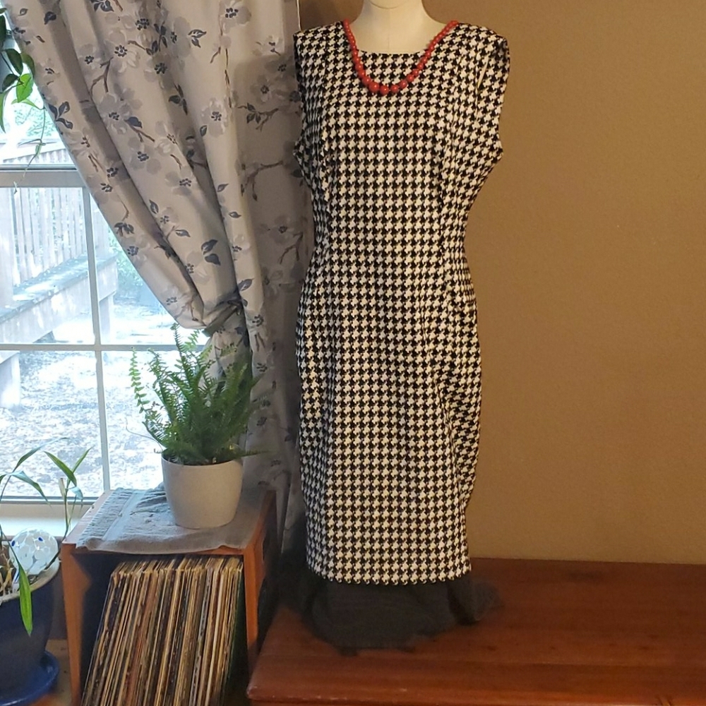 Calvin Klein houndstooth dress